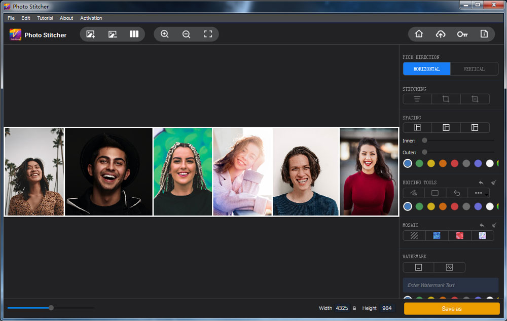 screenshot of photo stitcher win