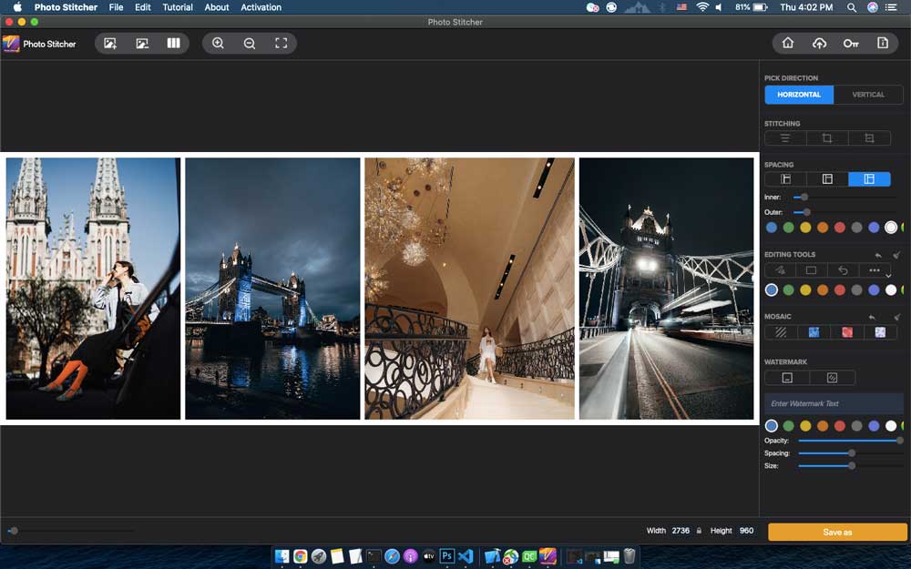 screenshot of photo stitcher mac